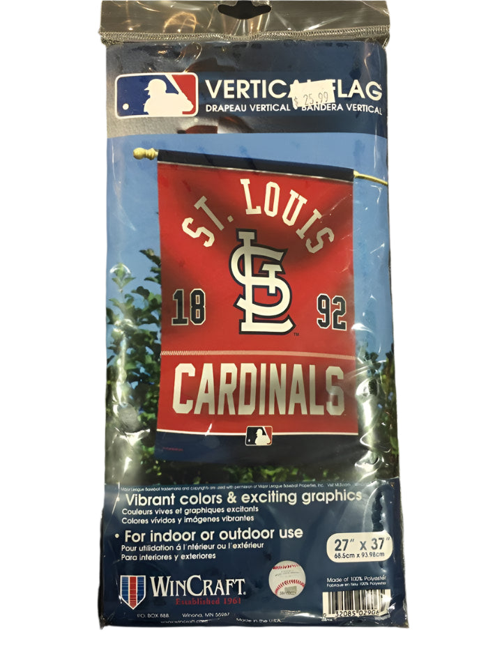 St Louis Cardinals 1892 Vertical Flag - Pro Jersey Sports