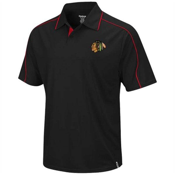 Reebok Chicago Blackhawks Black Active Polo - Pro Jersey Sports