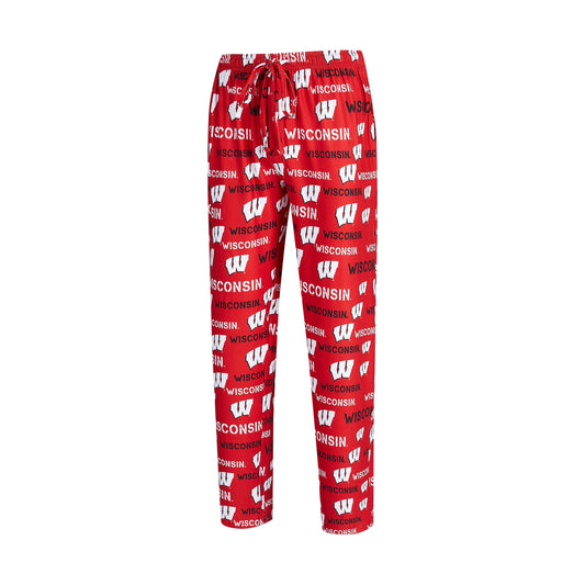Mens Wisconsin Badgers Midfield Synthetic Pajama Pants