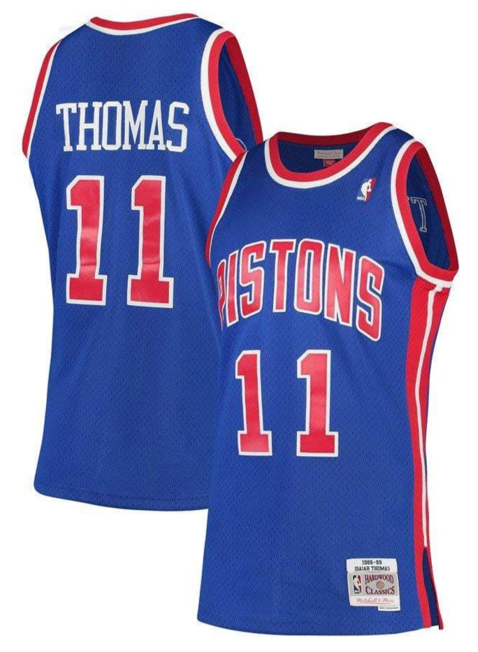 Men's Isiah Thomas Detroit Pistons Mitchell & Ness 1988-89 Hardwood Classics Swingman Jersey - Pro Jersey Sports