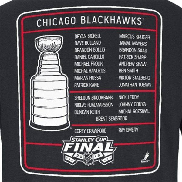 Reebok Chicago Blackhawks 2013 NHL Stanley Cup Final Champions Linear Cup T-Shirt - Black - Pro Jersey Sports - 2