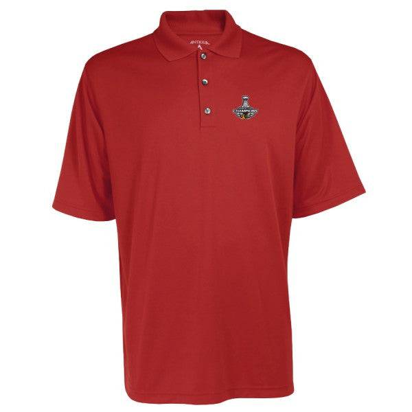 Chicago Blackhawks Antigua Men's Performance 2013 Stanley Cup Champs Exceed Polo-RED - Pro Jersey Sports - 1