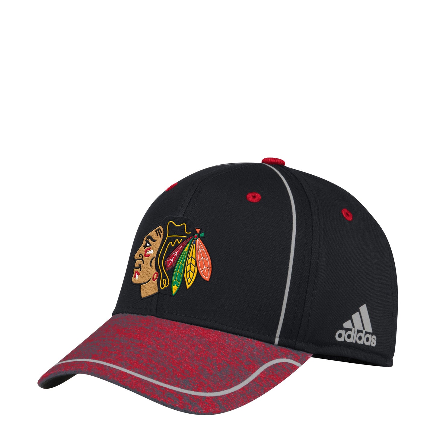 Men’s Chicago Blackhawks Authentic Collection Alpha Structured Flex Fit Hat By Adidas