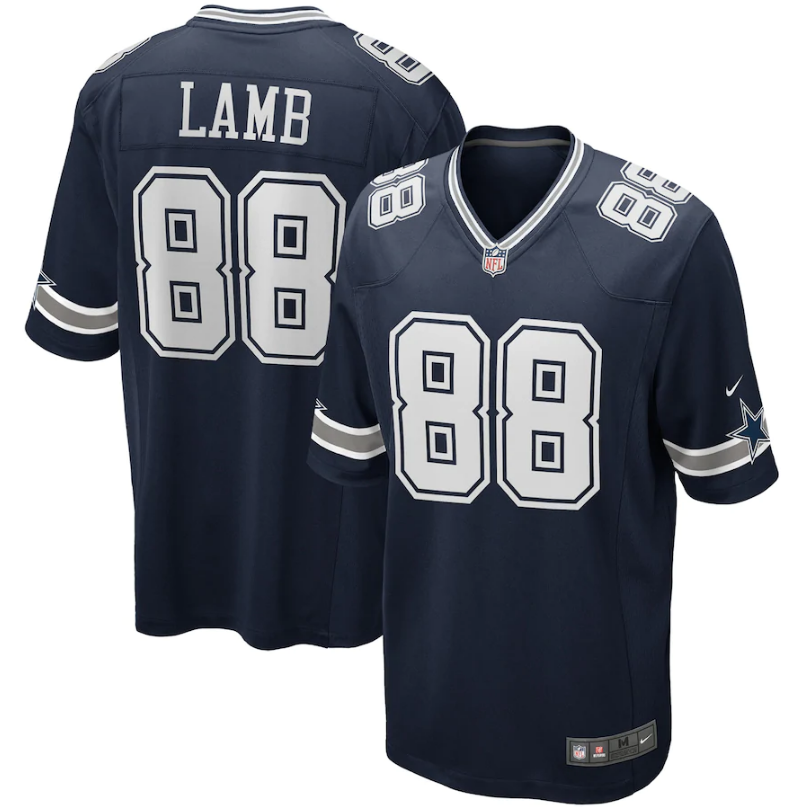 Men's Dallas Cowboys CeeDee Lamb Nike Navy Game Jersey - Pro Jersey Sports