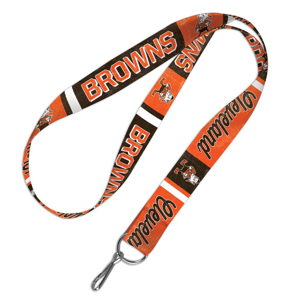 Cleveland Browns Retro Double Sided Lanyard With Detachable Buckle By Wincraft - Pro Jersey Sports