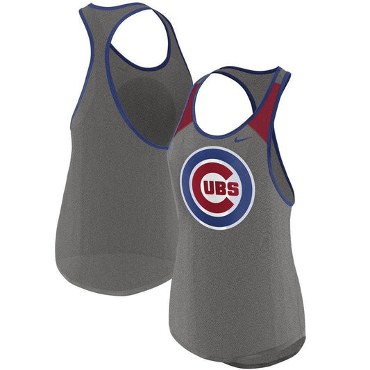 Womens Nike Heather Gray Chicago Cubs Wordmark Legend Tank Top - Pro Jersey Sports