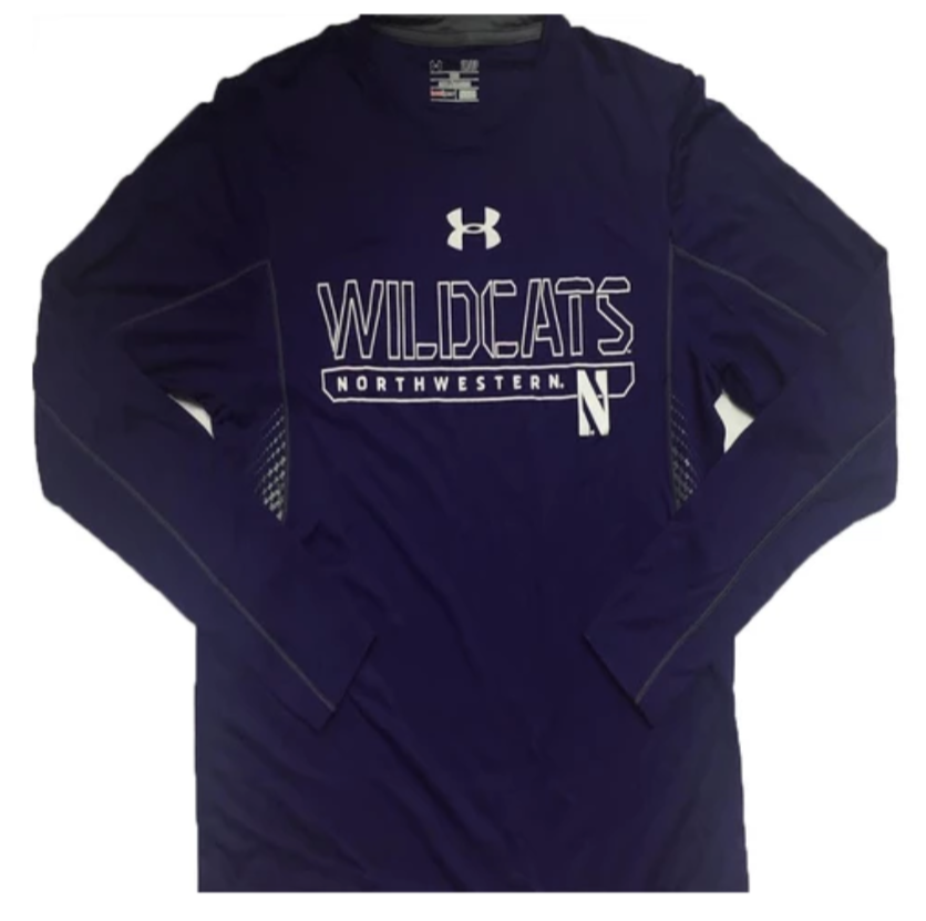 Men's Under Armour Northwestern Wildcats Limitless HeatGear Purple Long Sleeve T-Shirt - Pro Jersey Sports