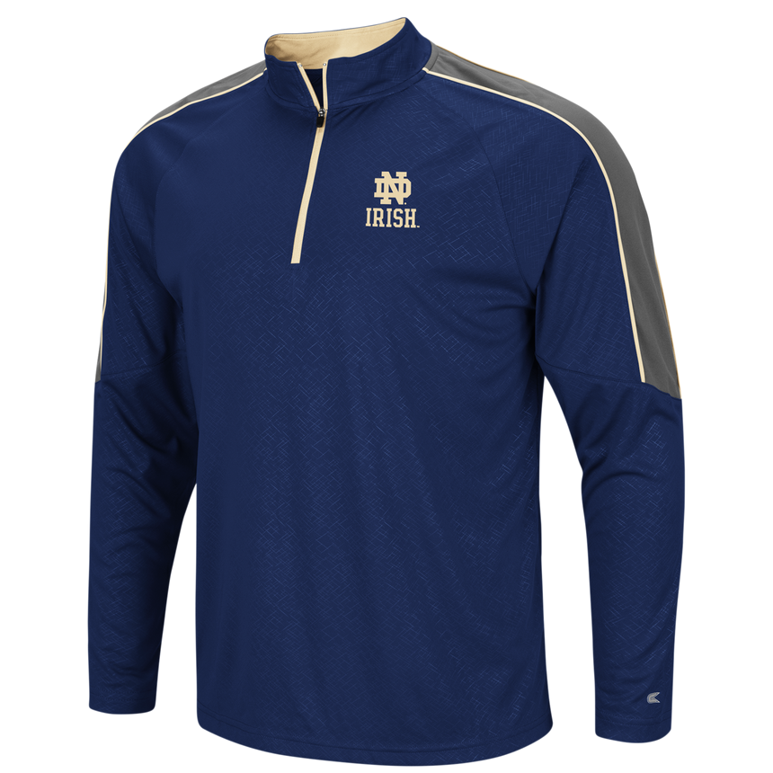 Men's NCAA Notre Dame Fighting Irish Vertigo Performance 1/4 Zip Windshirt By Colosseum Athletics - Pro Jersey Sports