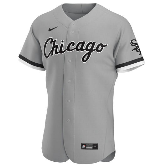 Men's Chicago White Sox Nike Gray Road Authentic Official Team Jersey