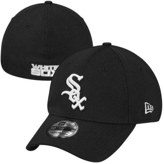 Men's Chicago White Sox New Era Black MLB Team Classic 39THIRTY Flex Hat - Pro Jersey Sports