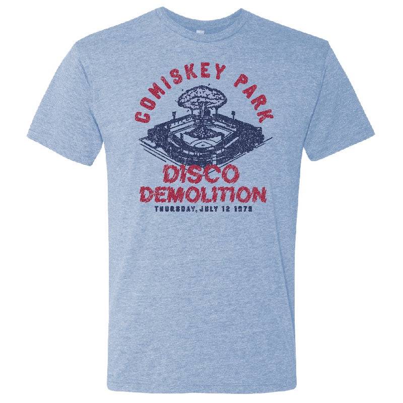 Men's Comiskey Park Disco Demolition Heather Blue Dual Blend Short Sleeve Tee - Pro Jersey Sports