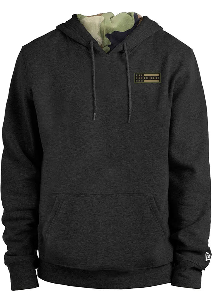 Men's Chicago Cubs New Era 2022 Armed Forces Day Black Pullover Hoodie - Pro Jersey Sports