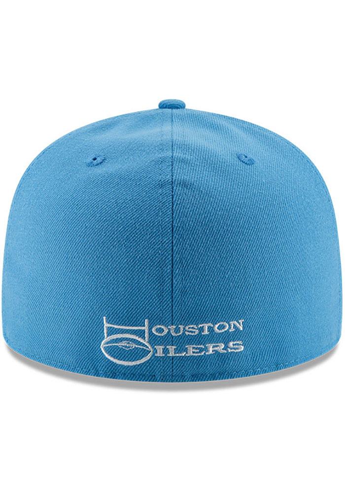 Mens Houston Oilers New Era Light Blue Retro 59FIFTY Fitted Hat - Pro Jersey Sports
