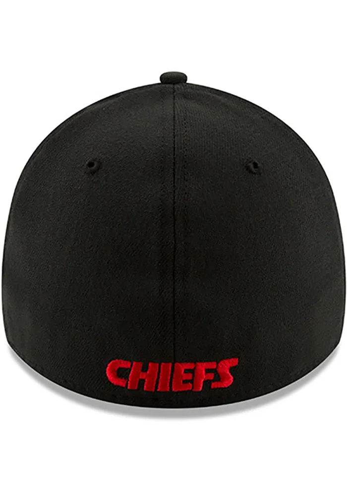 Men's Kansas City Chiefs New Era Black Team Classic 39THIRTY Flex Hat - Pro Jersey Sports