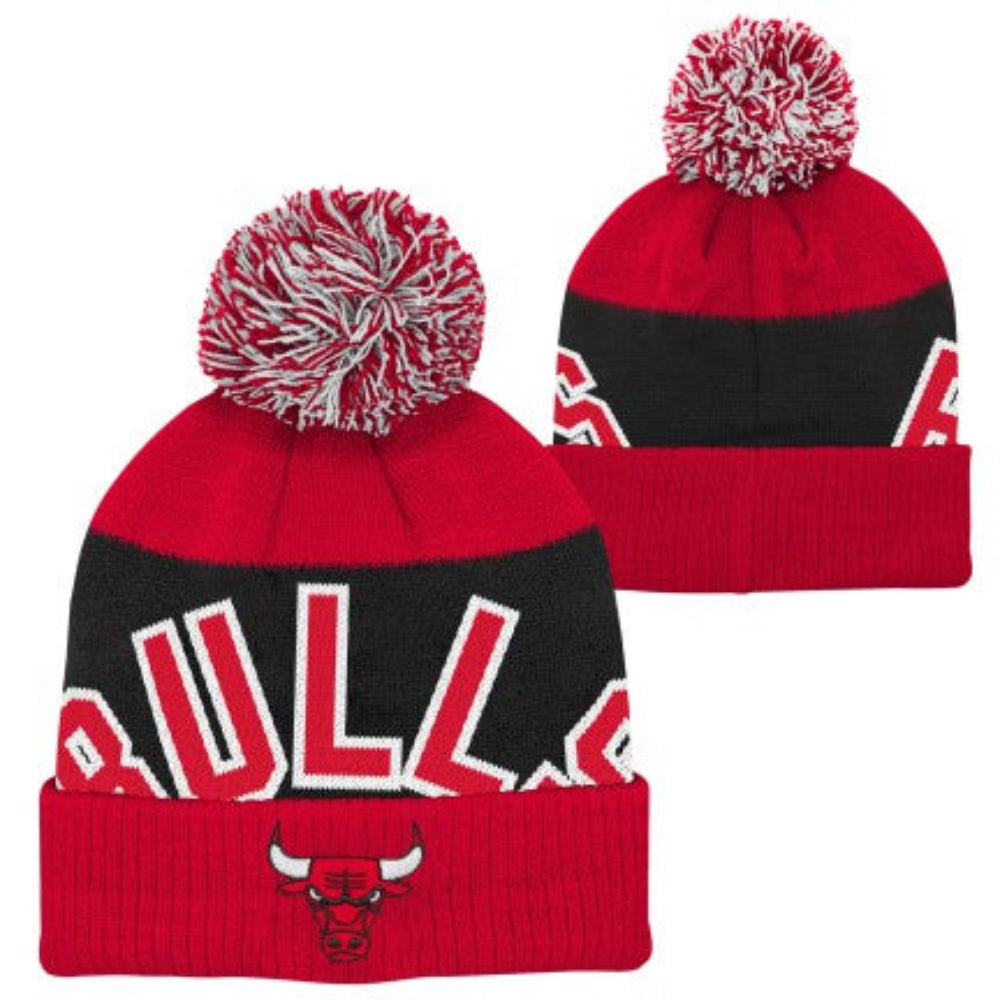 Youth Chicago Bulls Ark Jacquard Cuff Pom Knit - Pro Jersey Sports