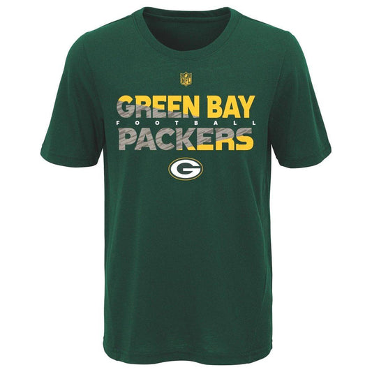 Green Bay Packers Youth NFL Flux Dual Blend Short Sleeve T-Shirt - Pro Jersey Sports