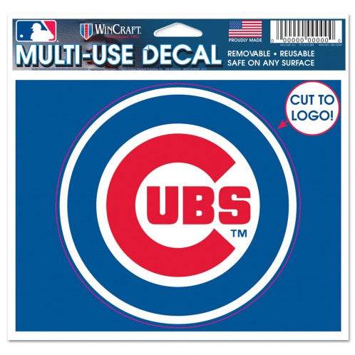 Chicago Cubs 5X6 Bullseye Logo Multi Use Cut To Logo Decal By Wincraft - Pro Jersey Sports