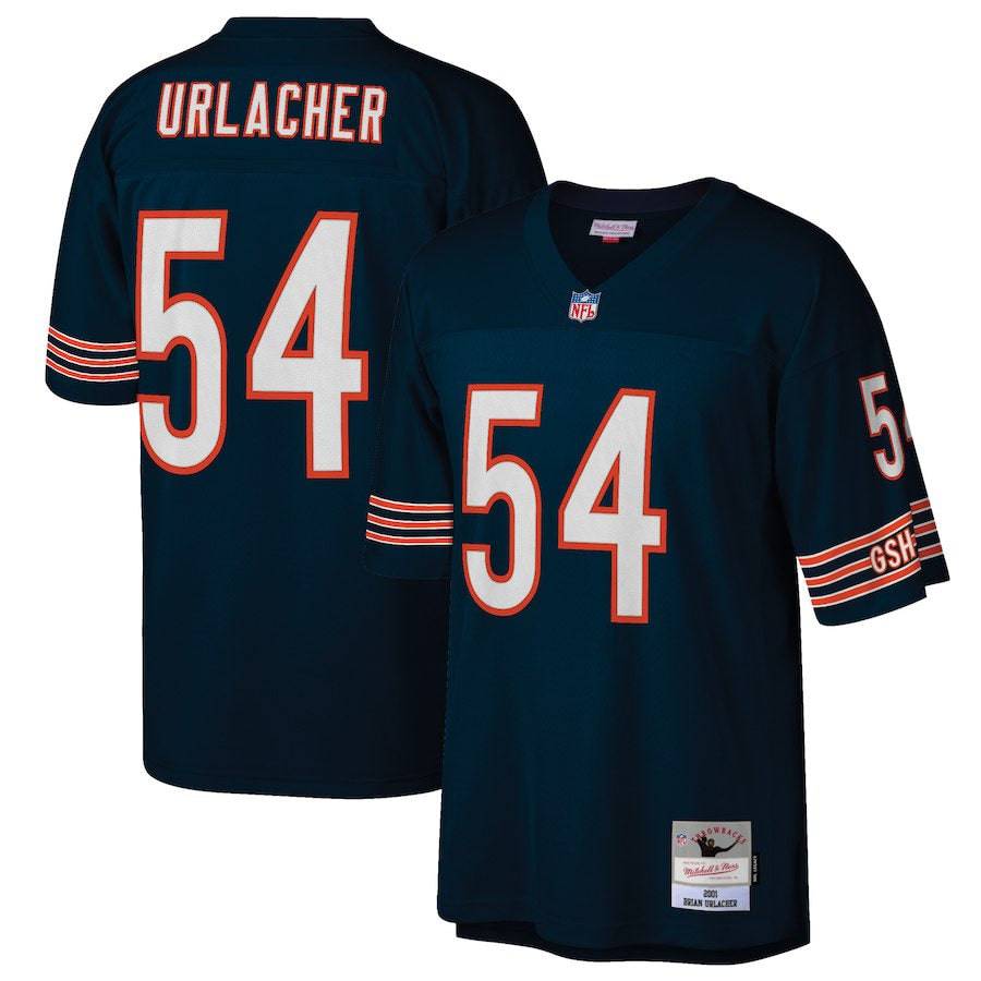 Men's Chicago Bears Brian Urlacher Mitchell & Ness Navy 2001 Retired Player Replica Jersey - Pro Jersey Sports