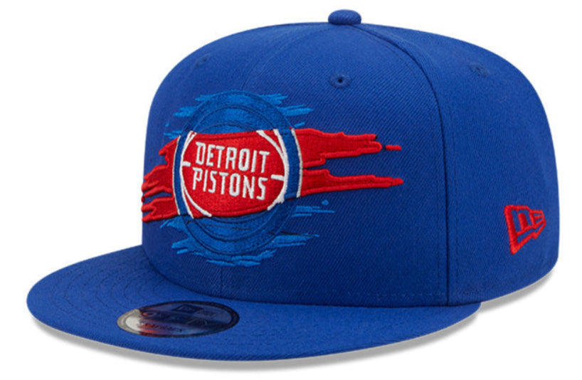 Detroit Pistons Logo Tear Royal New Era 9FIFTY Snapback Hat - Pro Jersey Sports