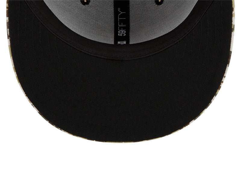 Men's Chicago Bears B Logo New Era Black/Camo 2021 NFL Sideline Salute To Service 59FIFTY Fitted Hat - Pro Jersey Sports