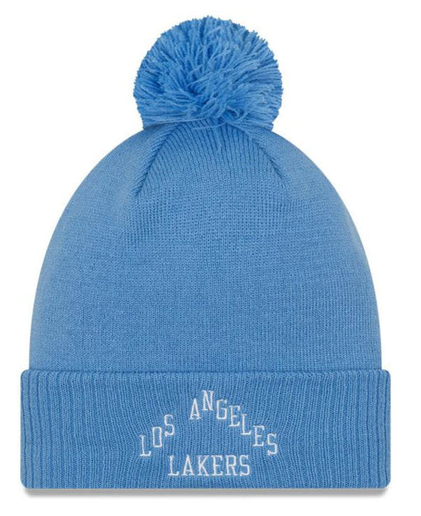 Los Angeles Lakers '21 NBA City Edition New Era Blue Cuffed Knit Hat - Pro Jersey Sports