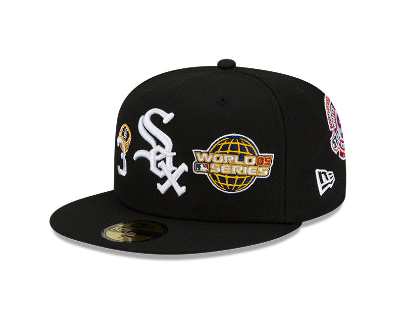 Chicago White Sox 3 Time World Series Champions Edition Black New Era 59FIFTY Fitted Hat - Pro Jersey Sports