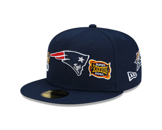 New England Patriots 6 Time Super Bowl Champions Edition Navy New Era 59FIFTY Fitted Hat