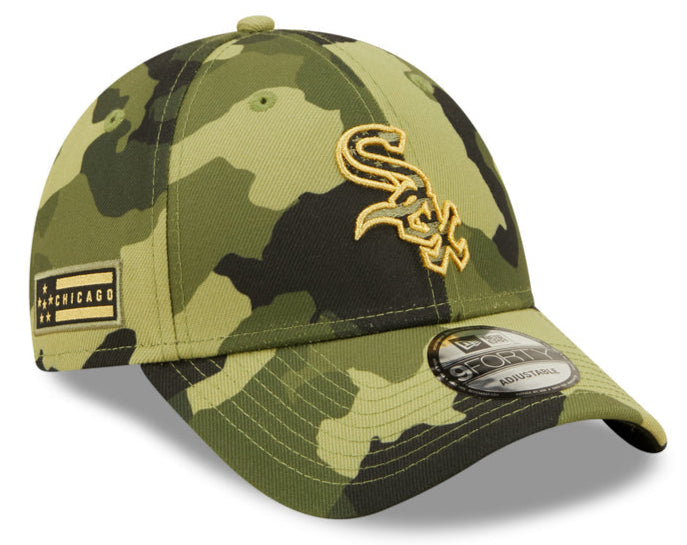 Chicago White Sox New Era 2022 MLB Armed Forces Day 9FORTY Adjustable Hat - Camo - Pro Jersey Sports