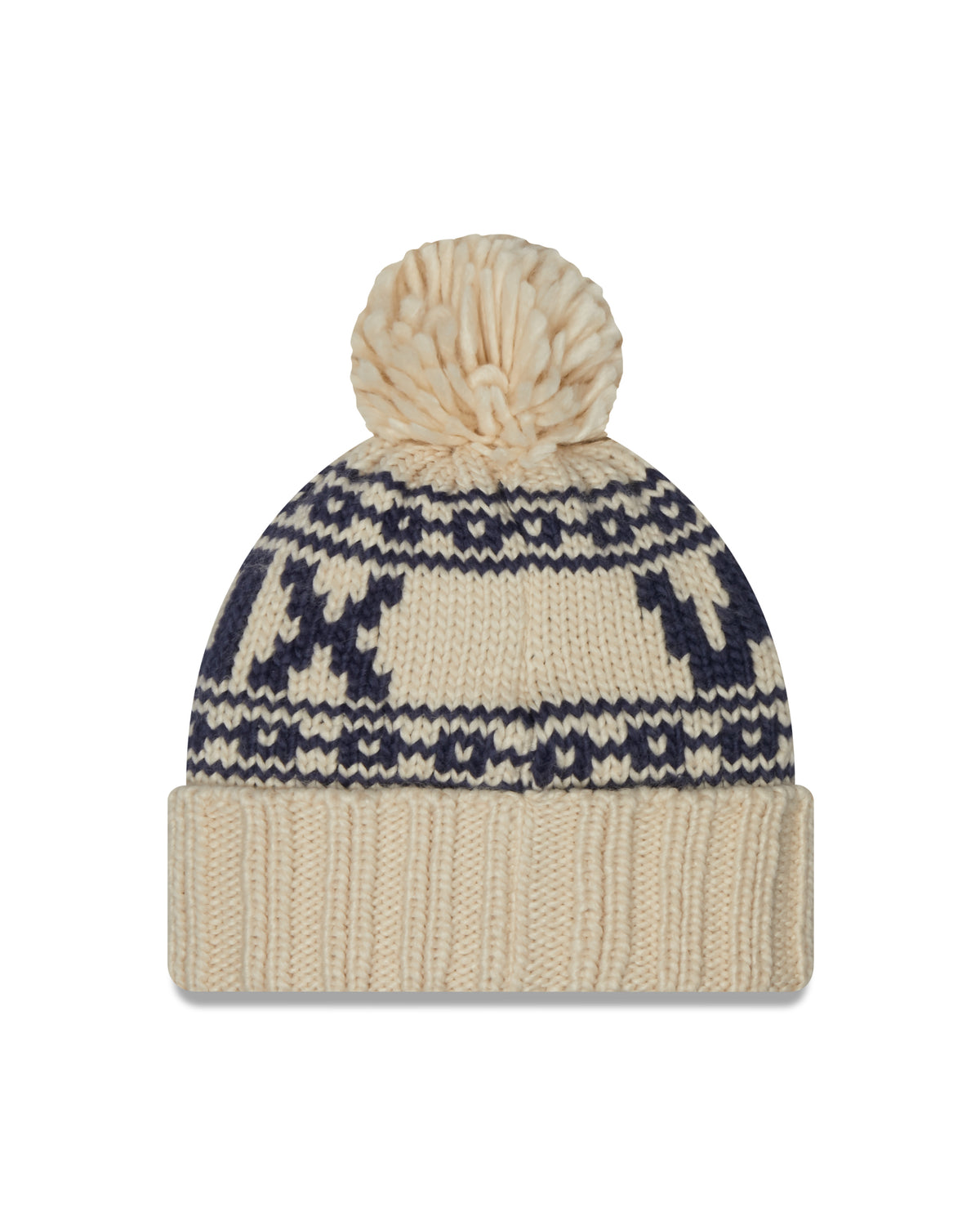 Women's Chicago White Sox Cooperstown Collection New Era Cream Knitsport Cuffed Knit Hat with Pom - Pro Jersey Sports