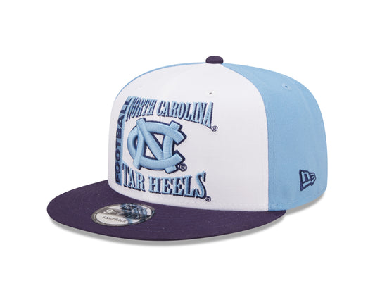 North Carolina Tar Heels Football Retro Sport 3 Tone New Era 9FIFTY Snapback Hat