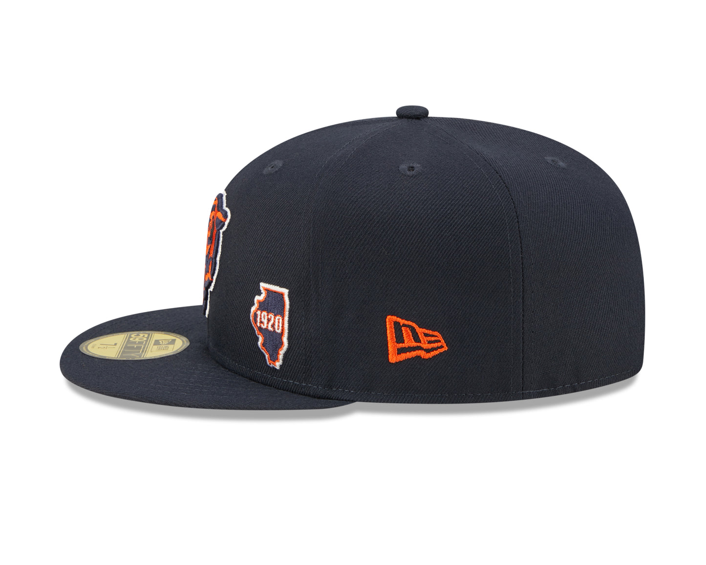 Chicago Bears New Era Navy Identity 59FIFTY Fitted Hat