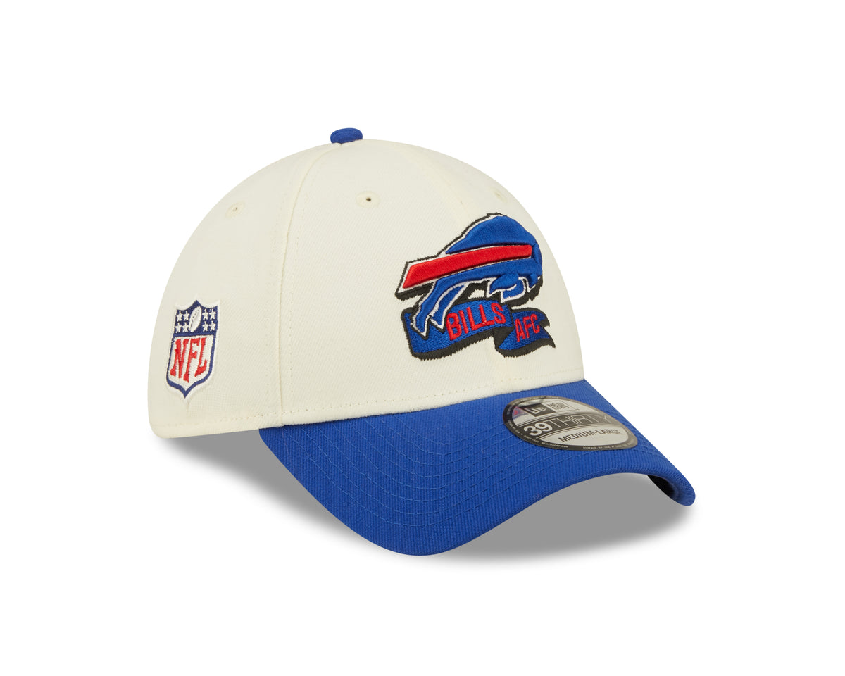 Men's Buffalo Bills New Era Cream/Royal 2022 Sideline 39THIRTY Flex Hat - Pro Jersey Sports