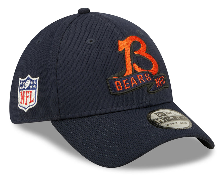 Men's Chicago Bears"B" Logo New Era Navy 2022 Sideline Coaches 39THIRTY Flex Hat - Pro Jersey Sports