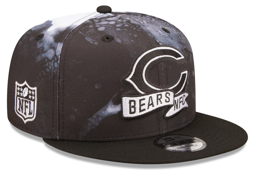 Men's Chicago Bears New Era Black Ink 2022 NFL Sideline Primary Logo 9FIFTY Snapback Adjustable Hat - Pro Jersey Sports