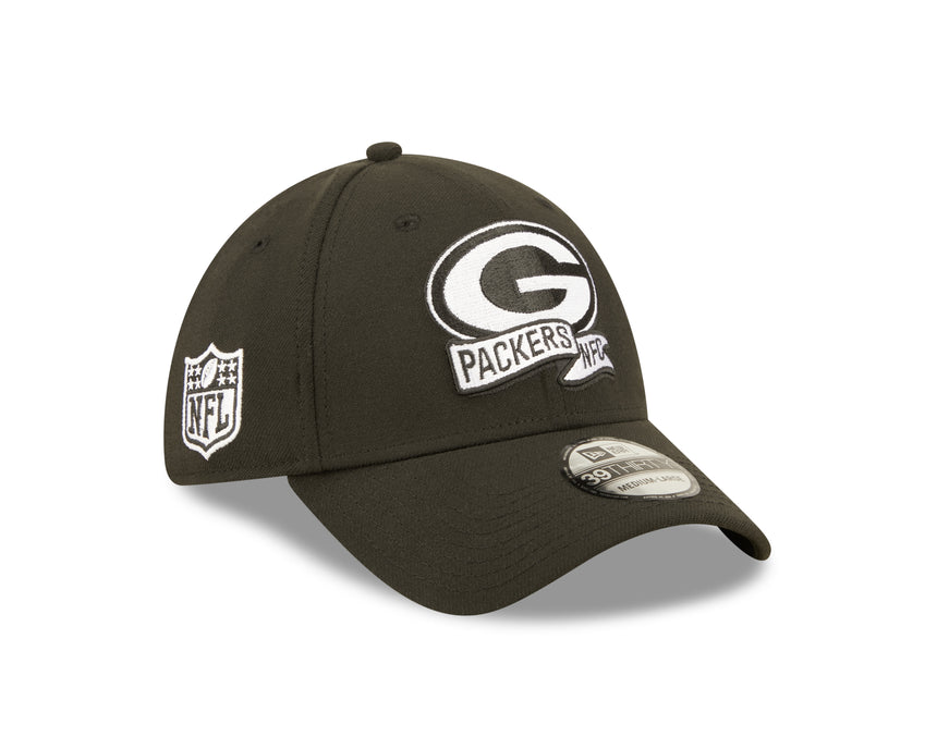 Men's Green Bay Packers New Era Black 2022 Sideline 39THIRTY Flex Hat - Pro Jersey Sports