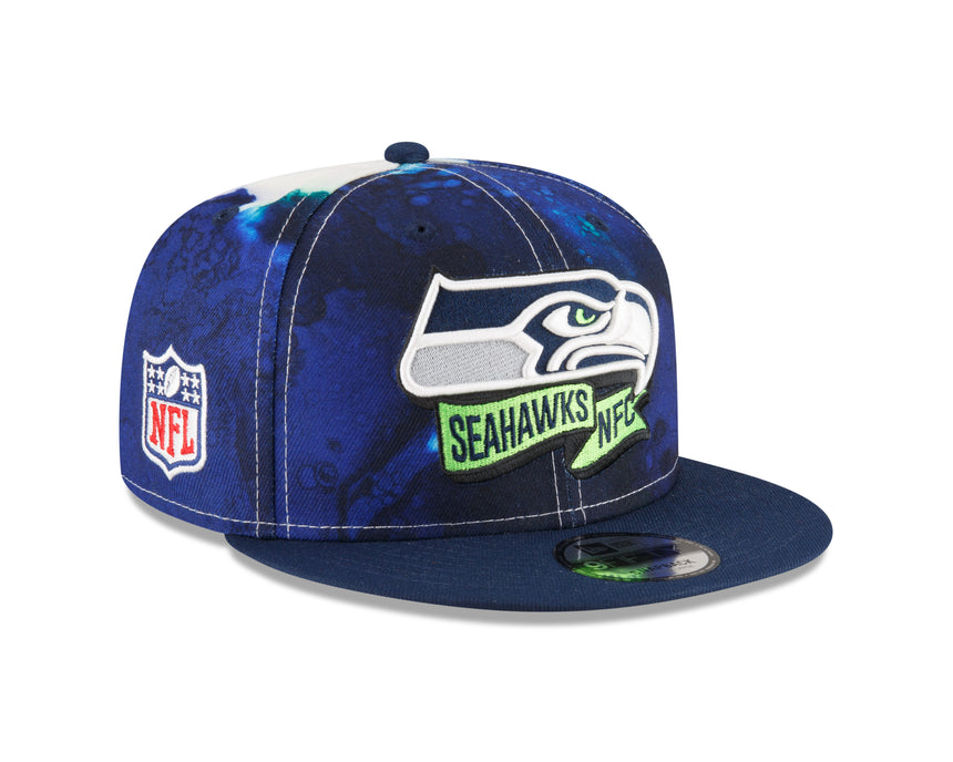 Men's Seattle Seahawks New Era Ink 2022 NFL Sideline 9FIFTY Snapback Adjustable Hat - Pro Jersey Sports