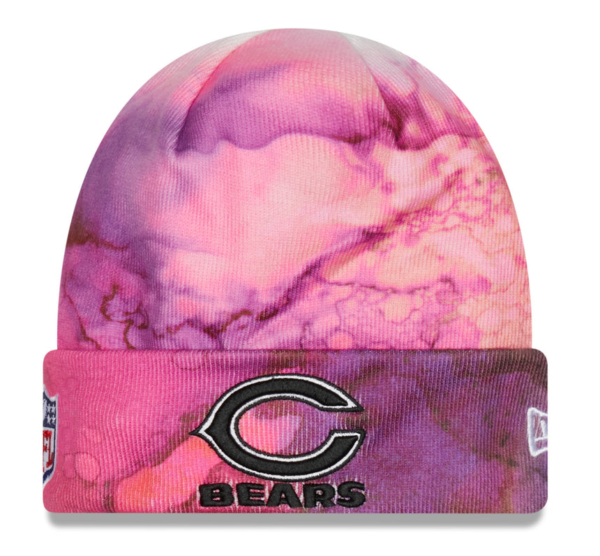 Chicago Bears New Era Ink 2022 Crucial Catch Sideline Primary Logo Cuffed Knit Hat - Pro Jersey Sports