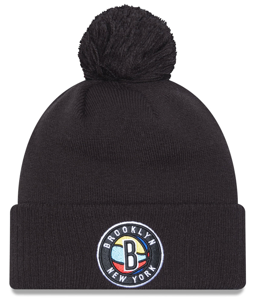 Brooklyn Nets 2022 NBA City Edition New Era Alternate Cuffed Pom Knit Hat - Pro Jersey Sports