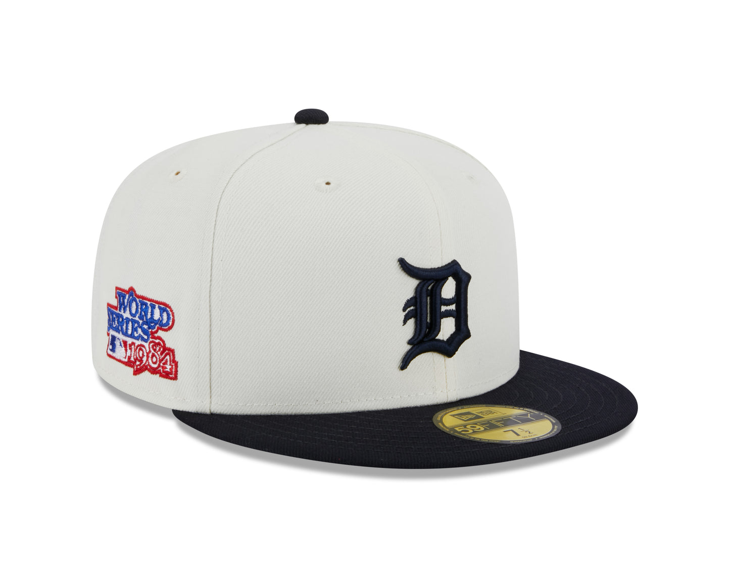 Detroit Tigers 1984 World Series Cream/Navy New Era Retro 59FIFTY Fitted Hat - Pro Jersey Sports