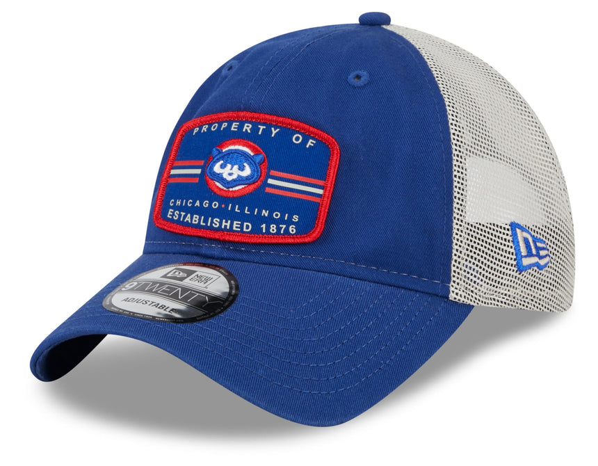 Men's Chicago Cubs Cooperstown Royal Property 9TWENTY Adjustable Mesh Hat By New Era - Pro Jersey Sports