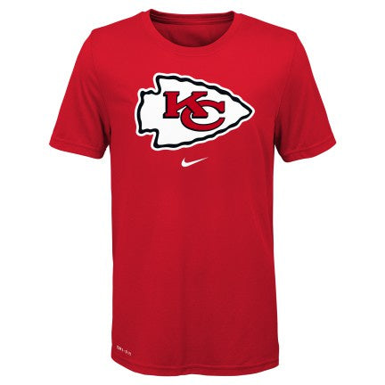 Youth Kansas City Chiefs NIKE Red Essential Logo Tee - Pro Jersey Sports