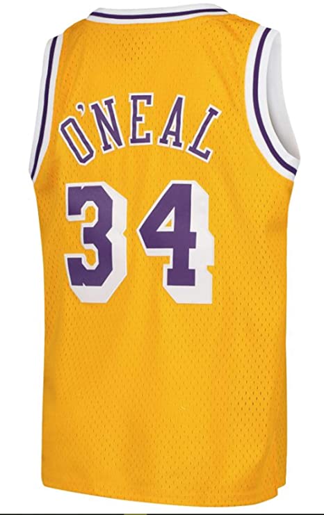 Youth Los Angeles Lakers Shaquille O`Neal Mitchell & Ness Gold 1996-97 Hardwood Classics Swingman Jersey - Pro Jersey Sports