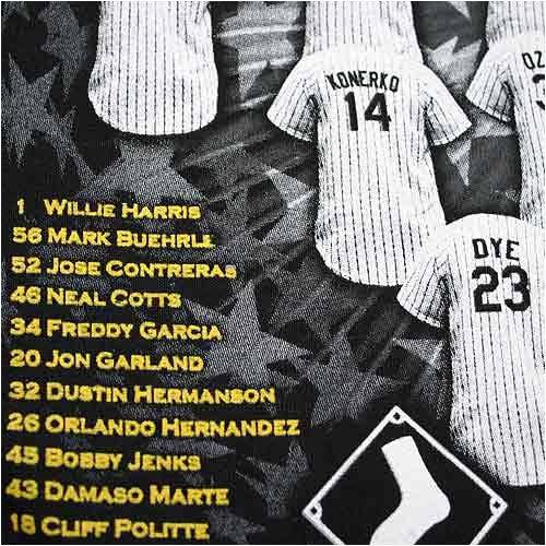 Majestic Youth Chicago White Sox 2005 World Series Champions Roster Black T-shirt - Pro Jersey Sports