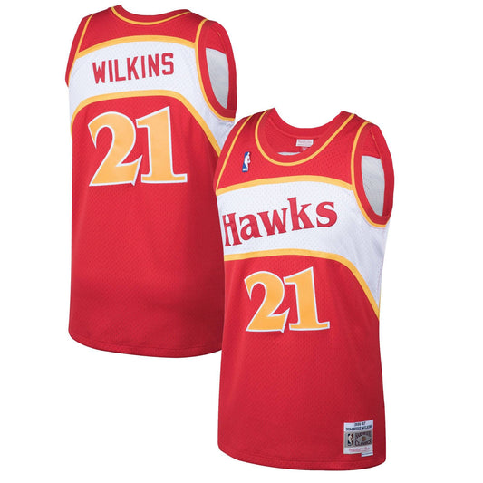 Men's Atlanta Hawks Dominique Wilkins Mitchell & Ness Red 1986-87 Hardwood Classics Swingman Jersey - Pro Jersey Sports