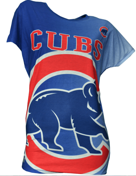 Womens Chicago Cubs Drop Shoulder Dynamic Short Sleeve Top - Pro Jersey Sports