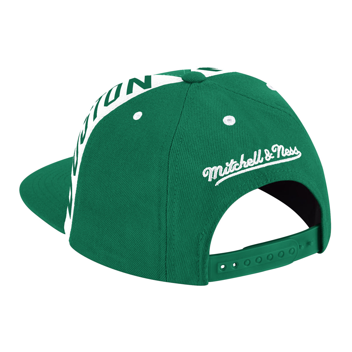 Boston Celtics Hardwood Classics Green Big Face Callout Mitchell & Ness Snapback Hat - Pro Jersey Sports
