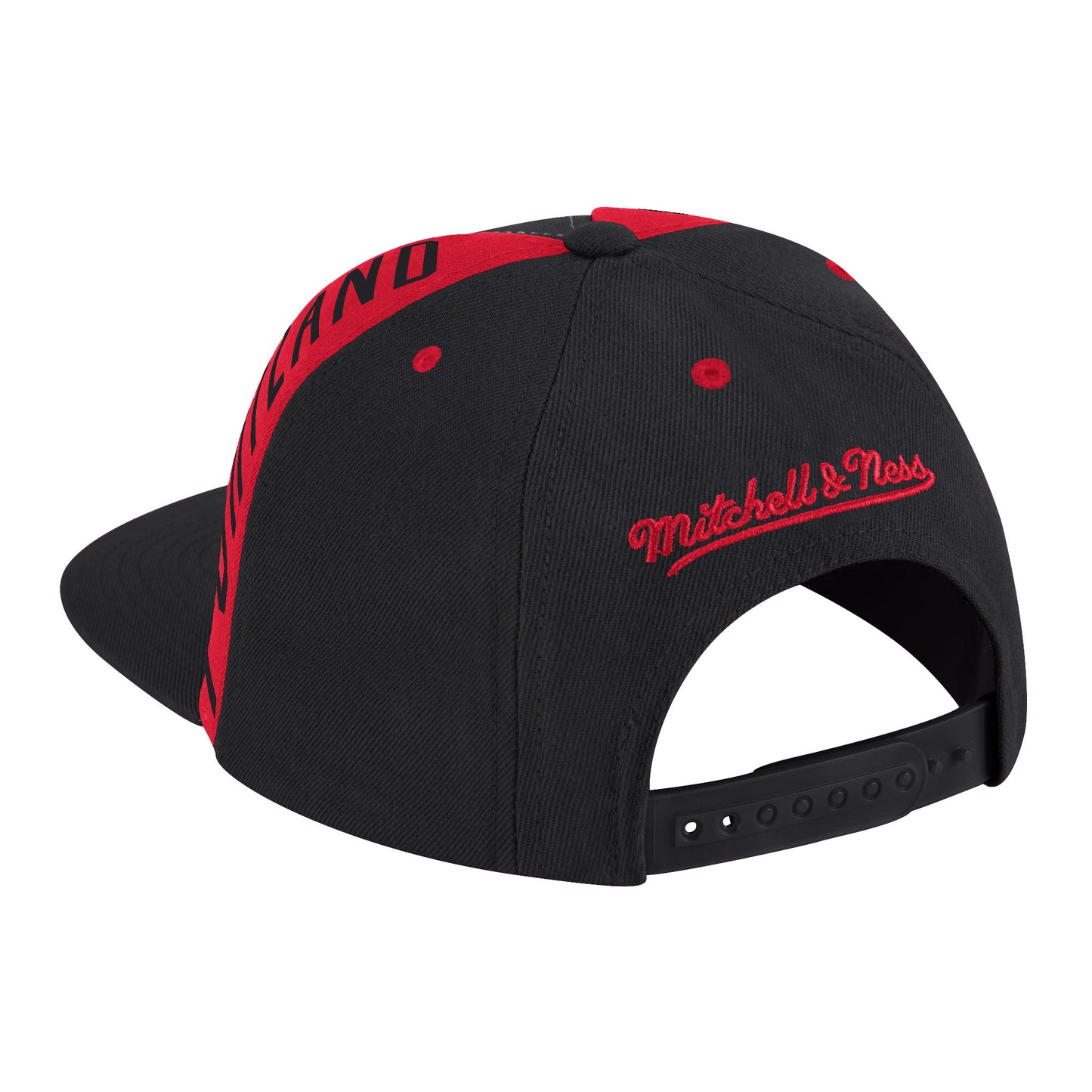 Portland Trail Blazers Hardwood Classics Black Big Face Callout Mitchell & Ness Snapback Hat - Pro Jersey Sports