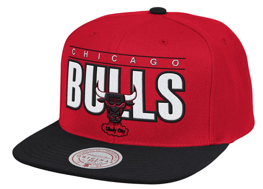Chicago Bulls Black and Red Hardwood Classics Billboard Classic Mitchell & Ness Snapback Hat - Pro Jersey Sports
