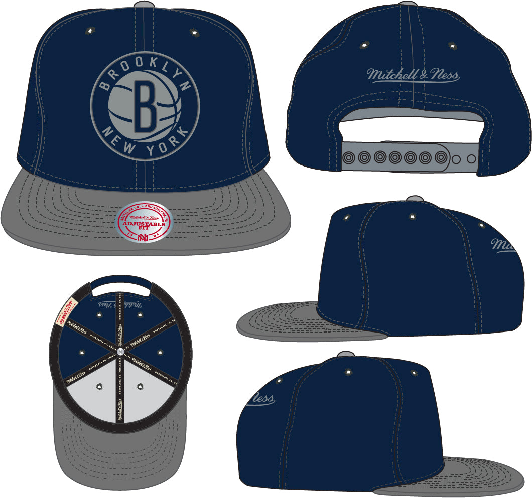 Men's Brooklyn Nets NBA Navy Spirit Mitchell & Ness Snapback - Pro Jersey Sports