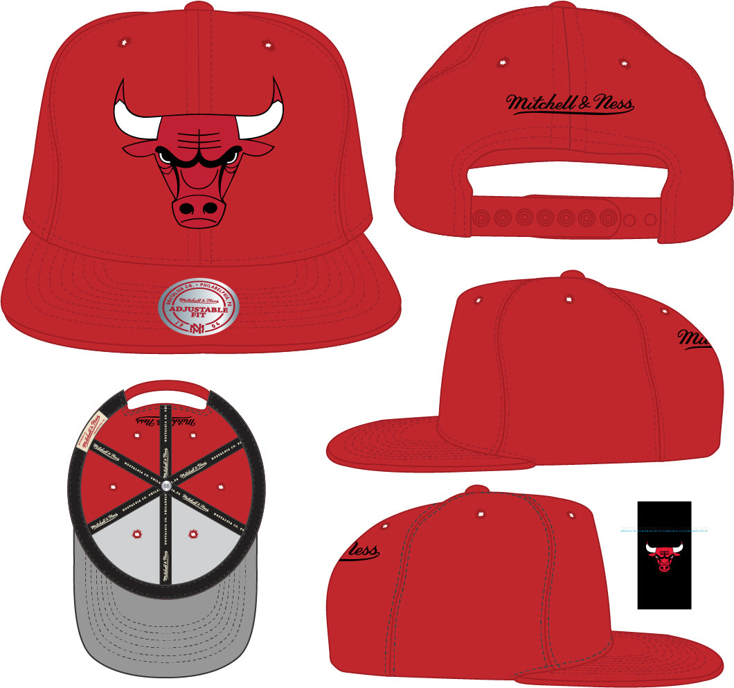 Men's Mitchell & Ness Chicago Bulls Core Red Adjustable Snapback Hat